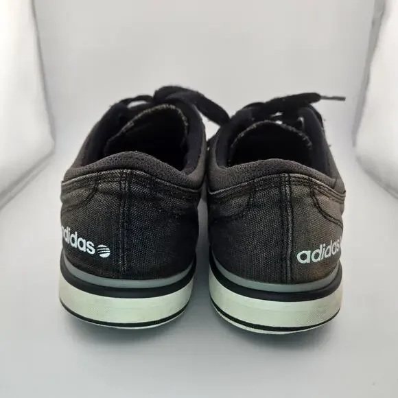 Adidas NEO Mens Size 10 Black Canvas Low Top Sneakers Skate Shoes F38133 11/13 - Picture 4 of 14
